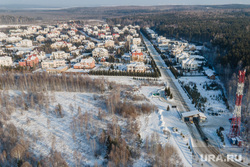 Карасьеозерск. Свердловская область, зима, дорога, коттеджный поселок карасьеозерск