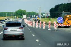 Дорога, трасса. М5. Челябинская область, дорожные работы, дорожный знак, трасса, м5, ремонт дороги, дорога, автотранспорт, автомобильная дорога