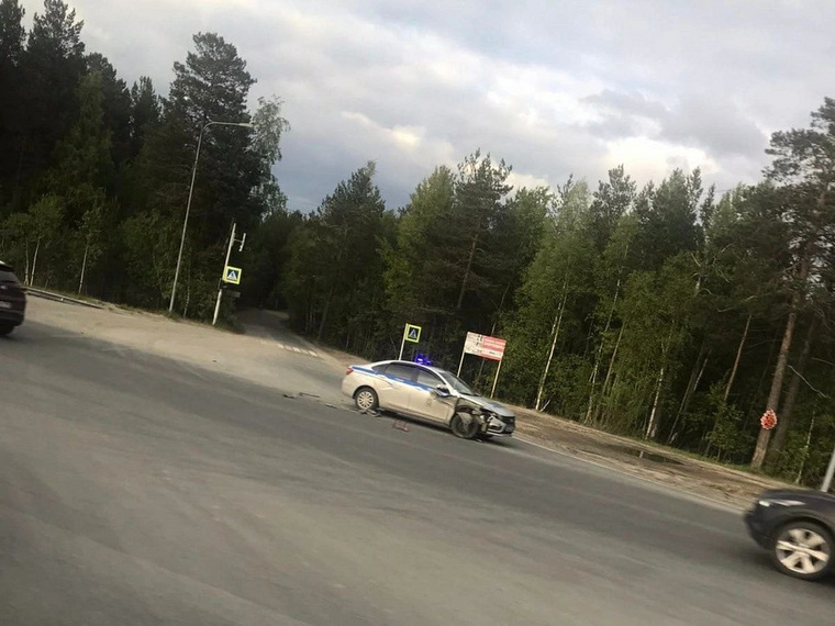 Место ДТП в Сургуте