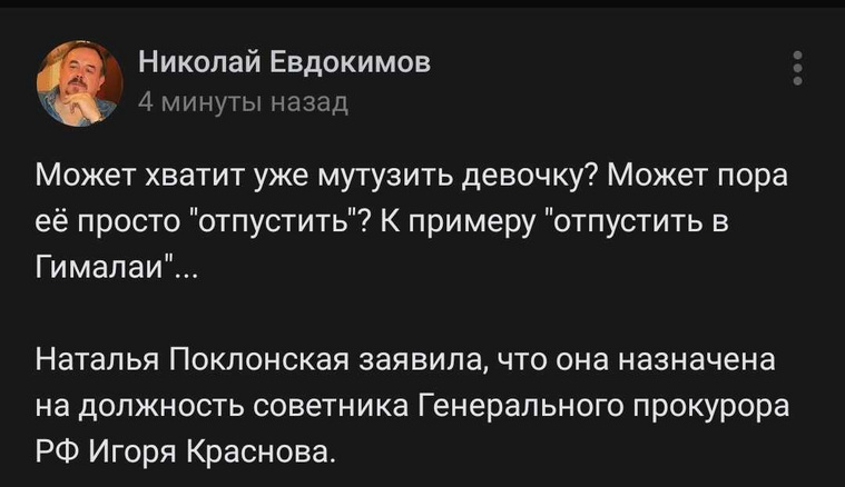 Николай Евдокимов переживает, что Поклонская не отдыхает за границей