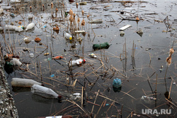 Tobol River Kurgan, debris in the water