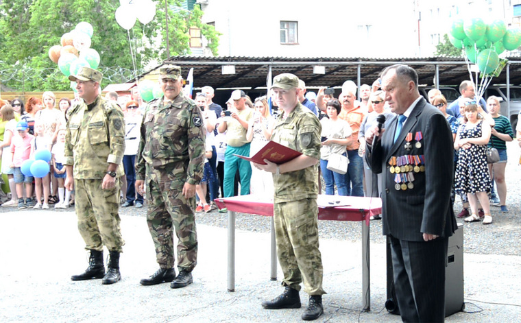 Ветераны приветствовали прибывших из Украины