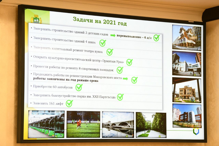 На 2021-й Орлов ставил себе девять задач. Как их удалось выполнить, он показал на слайдах