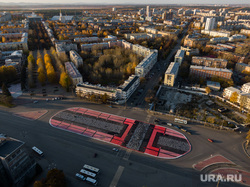 Виды Екатеринбурга, площадь первой пятилетки, покрас лампас, супрематический крест