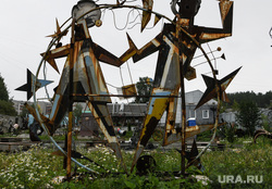 Виды Екатеринбурга, музей скульптуры лом, скульптура из металла