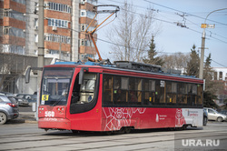 Работа общественного транспорта, Пермь, общественный транспорт, трамвай, весна в городе