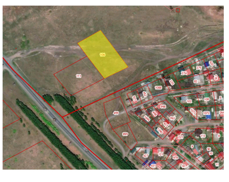 Земельный участок общей площадью 6,5 тысяч квадратных метров возле тракта Курган-Шадринск