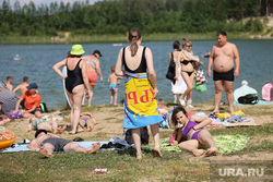 Пляж Голубые озёра. Курган, лето, пляж голубые озера