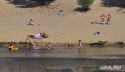 Закрытие пляжа Голубые озера. Курган , лето, отдыхающие, голубые озера, плавание, отдых, отпуск, купание