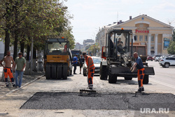 Город. Курган, улица гоголя, ремонт работ
