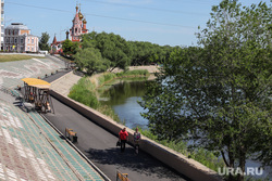 Набережная Тобола. Курган, улица набережная, набережная  тобола, лето в городе