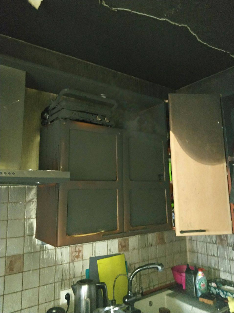 Так выглядит квартира после пожара