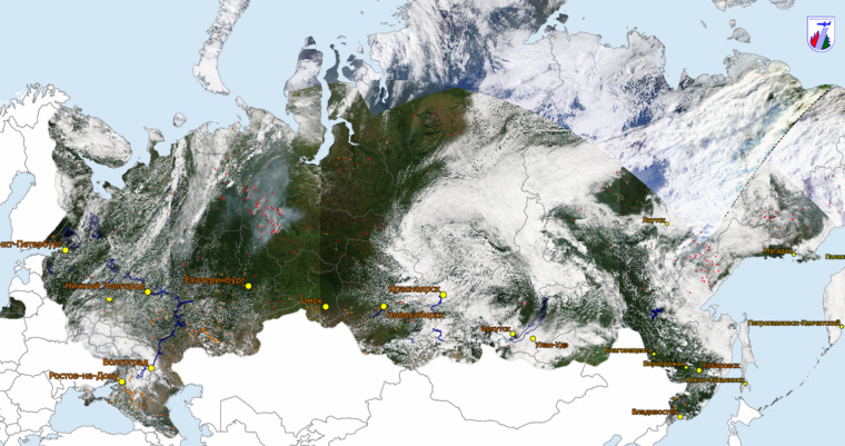 Судя по снимку авиалесоохраны, ХМАО лидирует по лесным пожарам в России