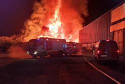 Пламя перекинулось с деревянных поддонов на здание екатеринбургского автосалона