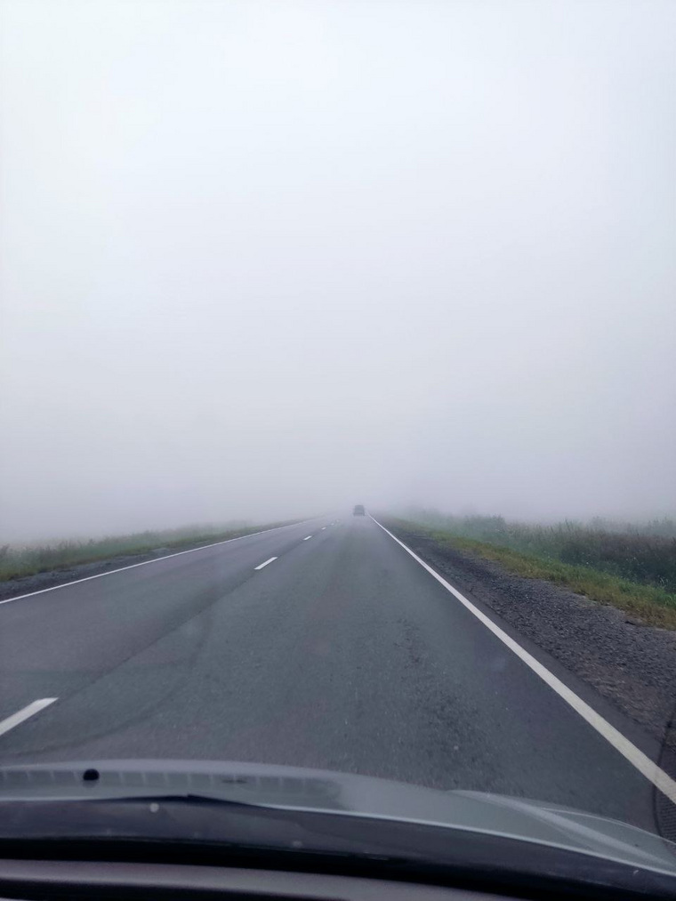 Водители рассказывают о тумане на федеральных трассах