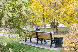 Осенний город. Тюмень, погода, парк, лавочка, листья, желтые листья, желтые деревья, осенний лес, осень, осенние листья