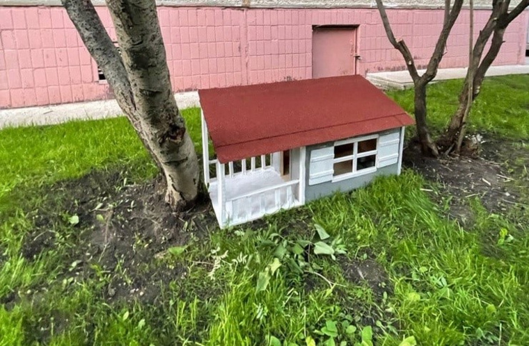 Дом для кошек в Челябинске построили во дворе многоэтажки