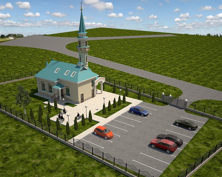 Эскиз будущей мечети в городе Куртамыш Курганской области