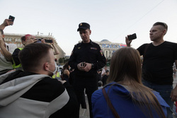 Несанкционированная акция прошла вечером 24 августа