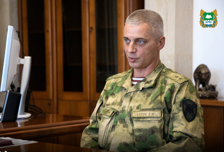 Начальник Росгвардии УрФО Сергей Бойко на встрече с Вадимом Шумковым