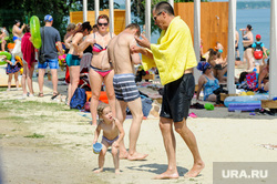 Муниципальный пляж «Первоозерный». Челябинск, лето, жара, пляж, отдых, зной, озеро, пляжный сезон
