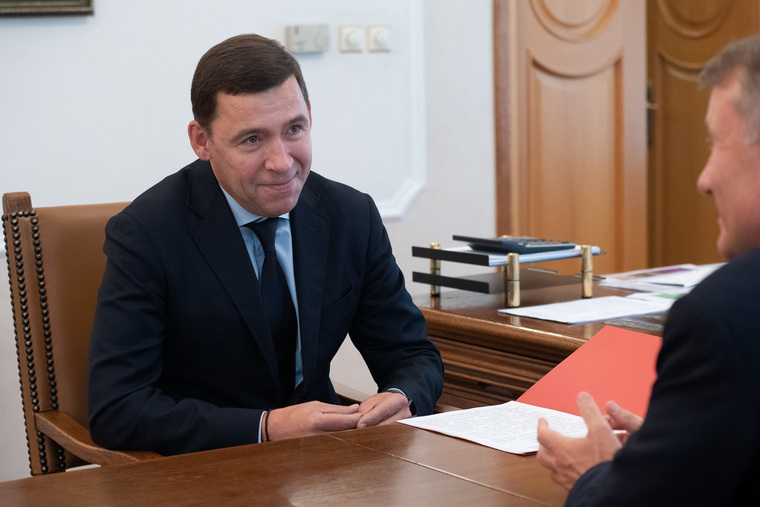 Евгений Куйвашев провел рабочую встречу с Германом Грефом