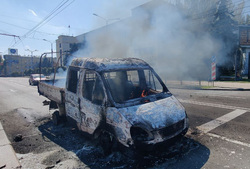 В результате атаки ВСУ по центру Донецка погиб водитель «Газели»