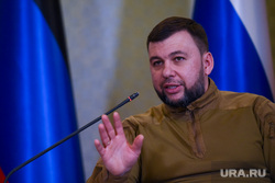 Совместная пресс-конференция Дениса Пушилина и Андрея Турчака. ДНР, Донецк