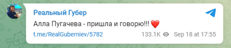 Комментатор Дмитрий Губерниев был краток в своем отношении к посту певицы