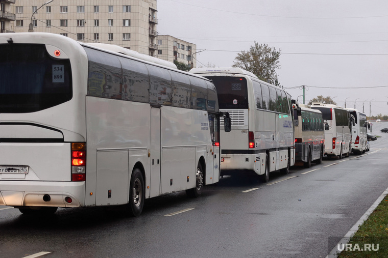 Призывников увезли на пяти автобусах