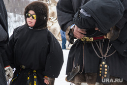 Day of the reindeer breeder in the village of Aksarka, Yamalo-Nenets Autonomous Okrug, dark glasses, kmns