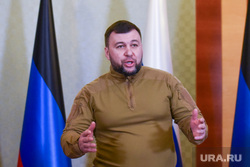 Совместная пресс-конференция Дениса Пушилина и Андрея Турчака. ДНР, Донецк, пушилин денис