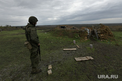Мобилизованные резервисты на полигоне в Донецкой области. ДНР, армия, военные, солдаты, оружие, военные сборы, полигон, резервисты, мобилизованные
