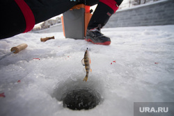 Алекс Клэр рыбачит посреди Екатеринбурга, зимняя рыбалка