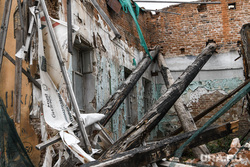 Последствия обрушения старого здания на Радищева. Екатеринбург , старый дом, развалины, обрушение, разрушенный дом, разрушенное здание