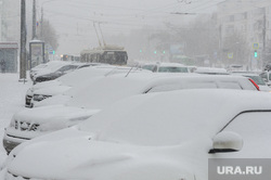 Снегопад. Челябинск, автотранспорт, снегопад