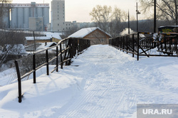 Зима, мороз. Пруд Коммунар, плотина Челябинск, зима, плотина, пруд коммунар, старый мост