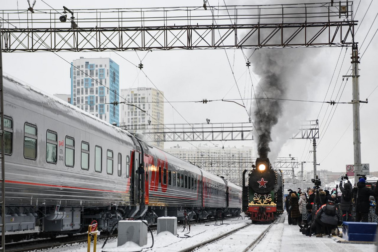 Поезд пробудет в Екатеринбурге до вечера и затем направится в Кунгур (Пермский край)