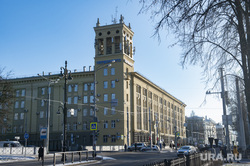 Зимние виды города. Пермь, зима, комсомольский проспект, пермьэнерго