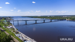 Виды города. Пермь, набережная камы, река кама, коммунальный мост, вид города с высоты