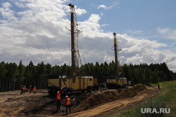 Пресс-тур на промышленное освоение Хохловского месторождения урана. Шумихинский район, далур, добыча урана, буровая установка