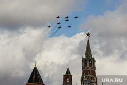 Репетиция воздушной части парада. Москва, военные, самолет, воздушный парад, пилотажная группа, воздушное звено
