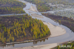 Природа Ямало-Ненецкого автономного округа, трубопровод, север, тундра, арктика, ямал, река, природа ямала, вид сверху, осень, с квадрокоптера