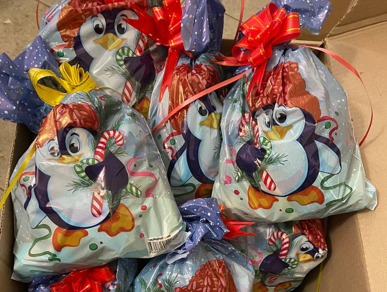 Также были отправлены новогодние подарки ребятам в детский дом ЛНР