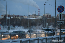 Морозы в Екатеринбурге , пробка, автомобили, холод