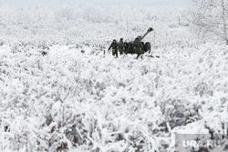 Подготовка и быт мобилизованных в учебном центре Еланский. Свердловская область, зима, артиллерия, зимняя война, война зимой