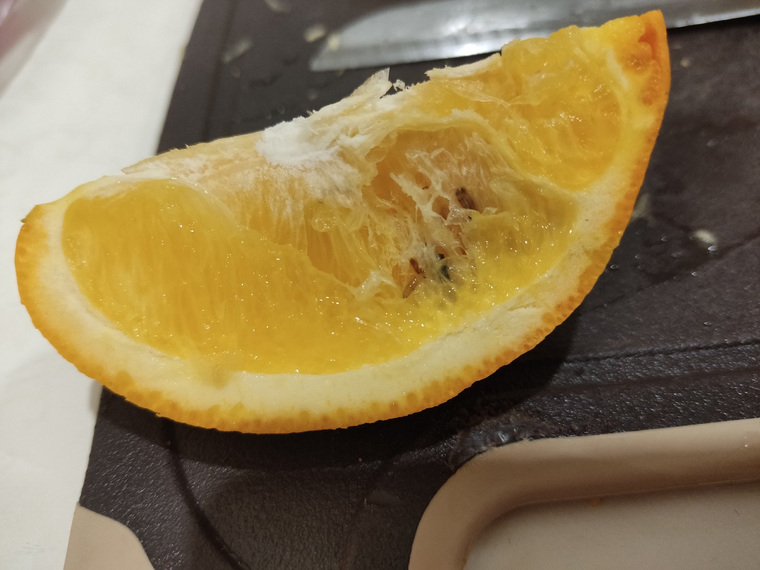 Апельсин с червями