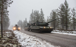 НАТО. stock, зима, леопард, нато, танк, Leopard 2,  stock