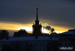 Панорама города. Екатеринбург, администрация екатеринбурга, вид города, город екатеринбург, закат, мэрия екатеринбурга