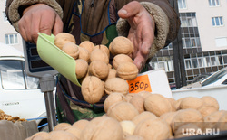 Виды Екатеринбурга, продавец, орехи, лоток, торговец, уличная торговля, грецкий орех